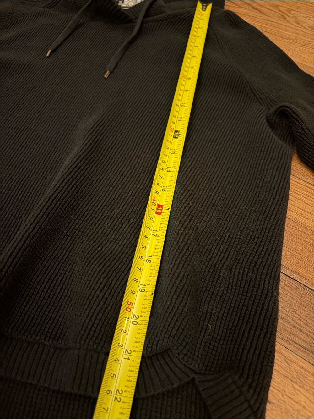 Lauren Ralph Lauren hoodie sweater sweatshirt womens XL black knit runs small - Picture 9 of 14